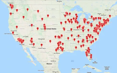 Map of Caring Transitions locations